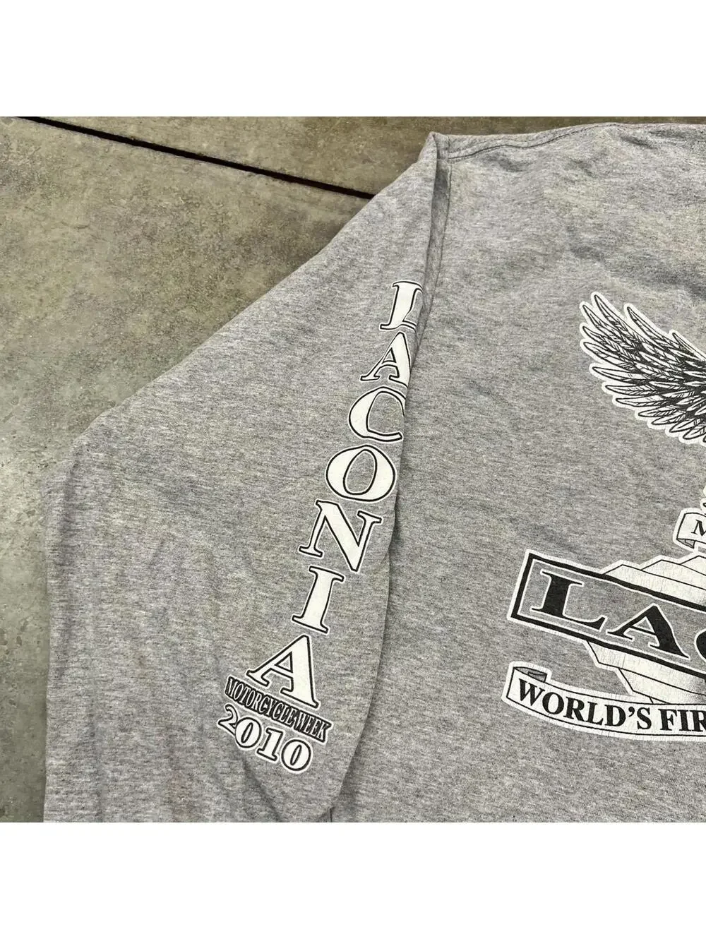 vintage laconia motorcycle bike week eagle shirt size xxl